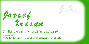 jozsef krisan business card